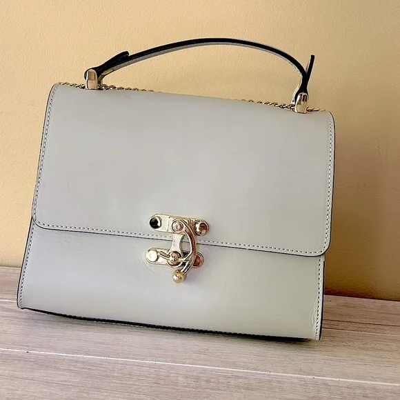 Designer RON WHITE top handle Shoulder Bag - Picture 1 of 14